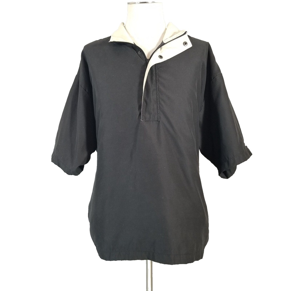 Snake Eyes Windshirt Men XL Black Golf Short Sleeve Pullover Microfiber Relaxed